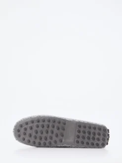 Tod's – Loafer aus Bouclé-Textil in Grau