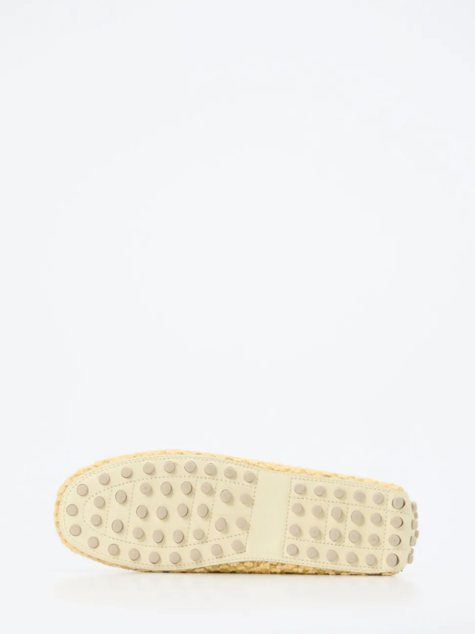 Tod's – Loafer aus Bouclé-Textil in Gelb