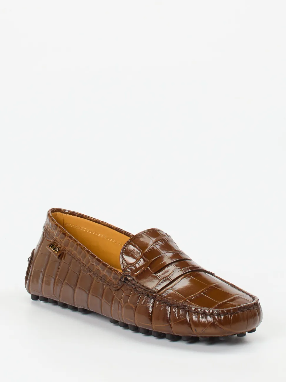 Tod's – Loafer aus geprägtem Leder in Braun