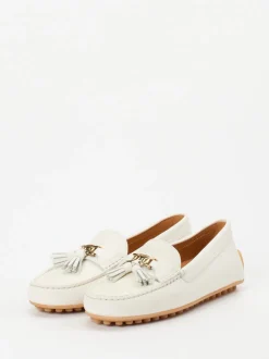 Tod's – Loafer aus geprägtem Leder in Weiß