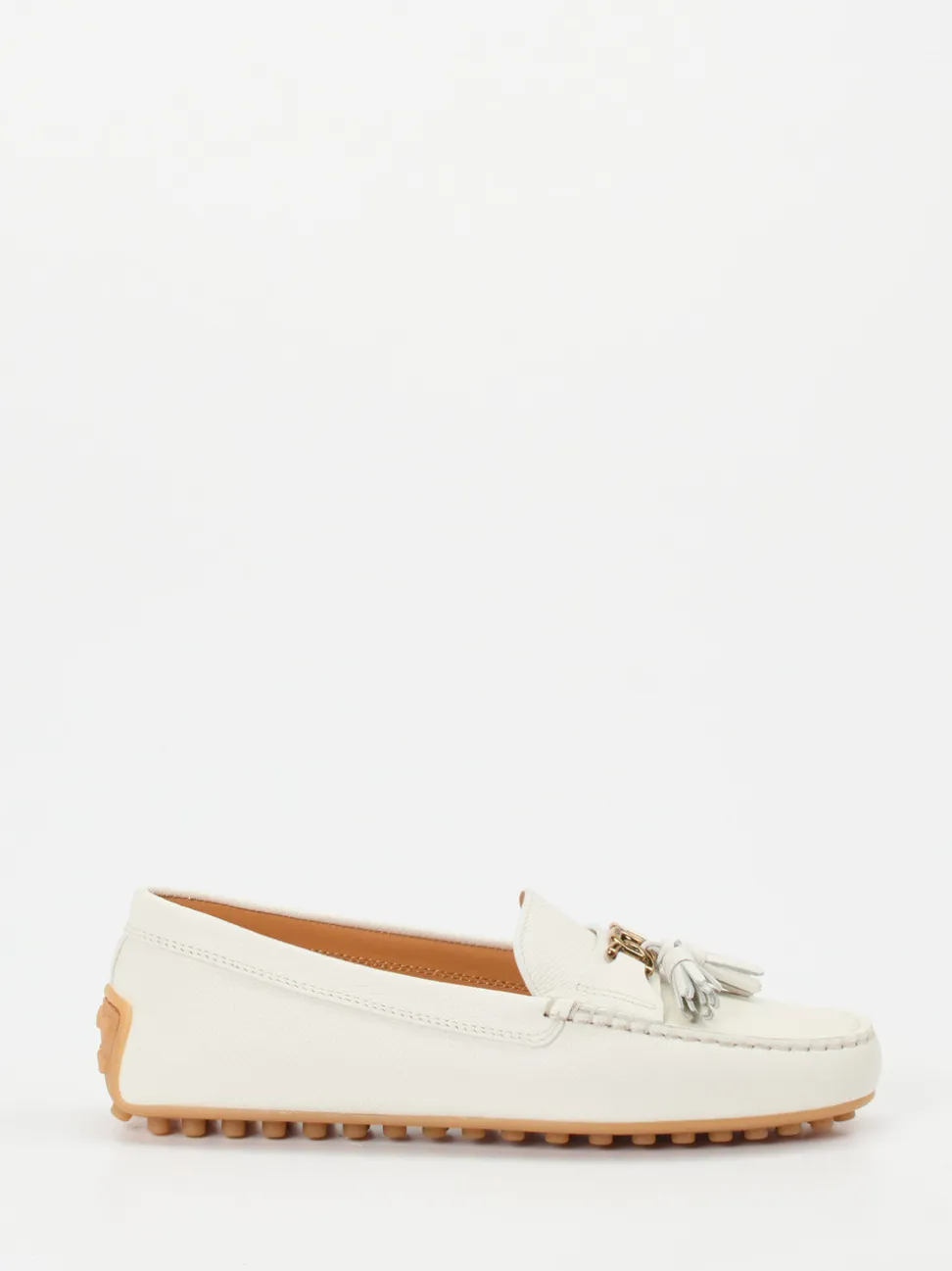 Tod's – Loafer aus geprägtem Leder in Weiß