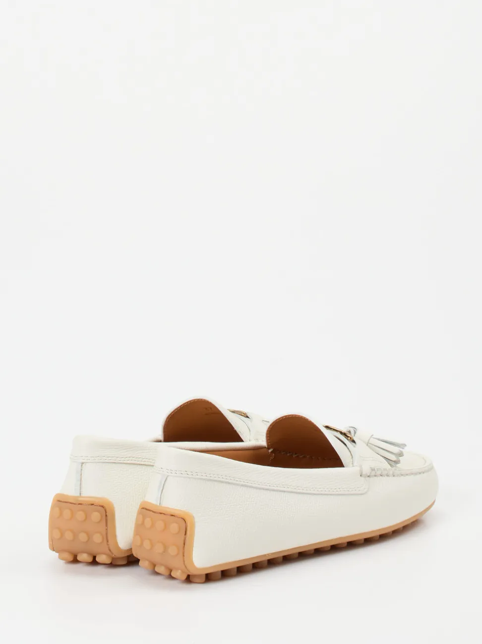 Tod's – Loafer aus geprägtem Leder in Weiß