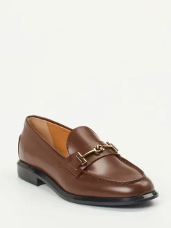Tod's – Loafer aus glänzendem Kalbleder braun