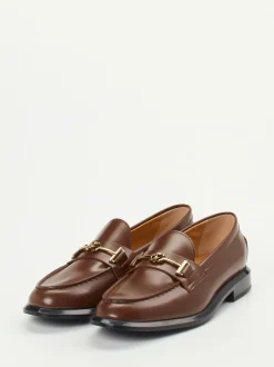 Tod's – Loafer aus glänzendem Kalbleder braun