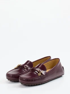 Tod's – Loafer aus Hochglanzleder in Bordeaux