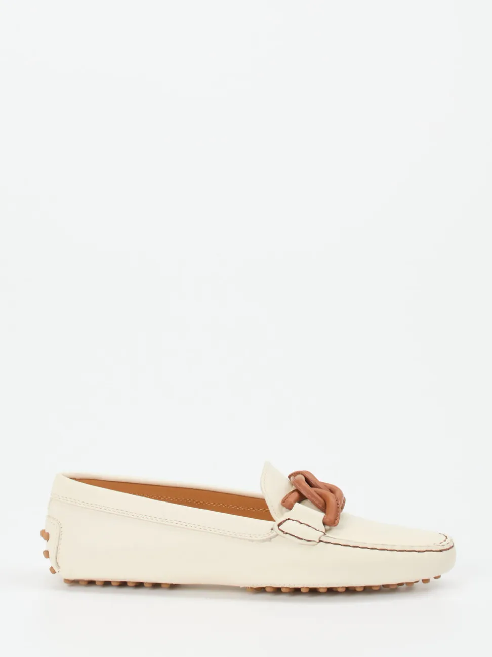 Tod's – Loafer aus Kalbleder in Cremeweiß