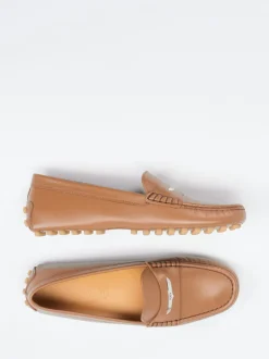 Tod's – Loafer aus Kalbleder in Cognacbraun