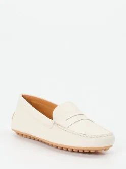 Tod's – Loafer aus Kalbleder in Cremeweiß