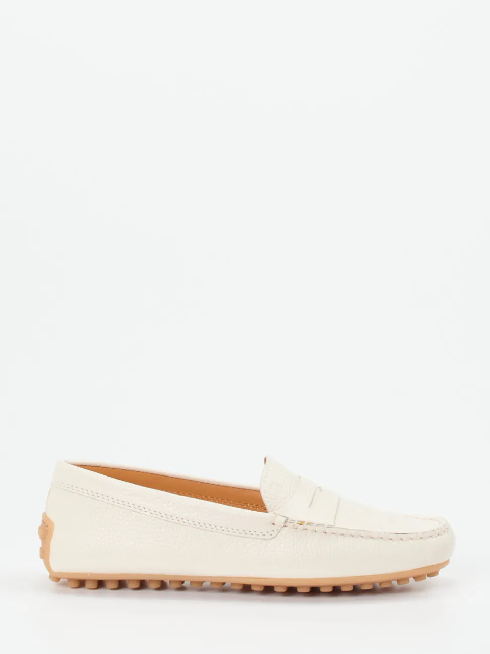 Tod's – Loafer aus Kalbleder in Cremeweiß