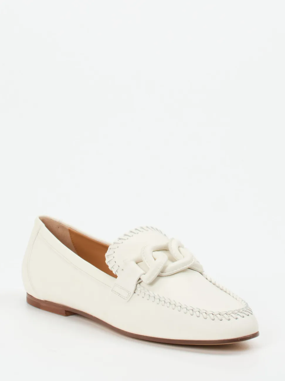Tod's – Loafer aus Kalbleder in Cremeweiß