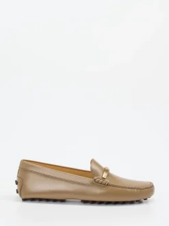 Tod's – Loafer aus Kalbleder in Sandbeige