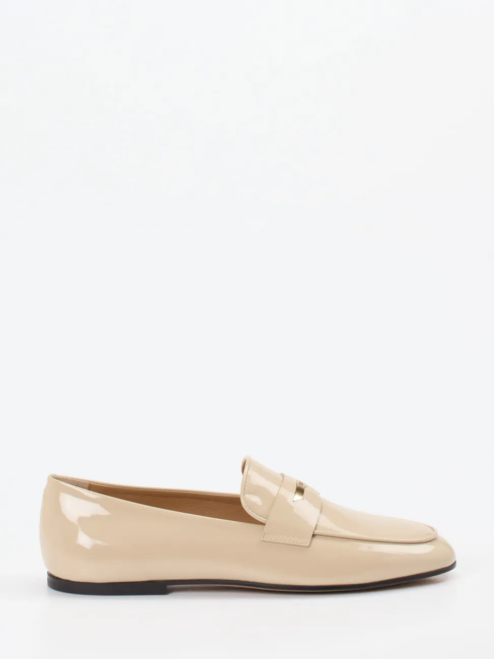 Tod's – Loafer aus Lackleder in Beige