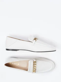 Tod's – Loafer aus Lammleder in Off-White
