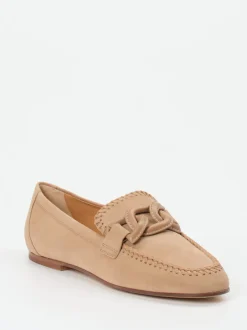 Tod's – Loafer aus Nubukleder in Beigebraun