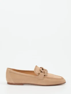Tod's – Loafer aus Nubukleder in Beigebraun