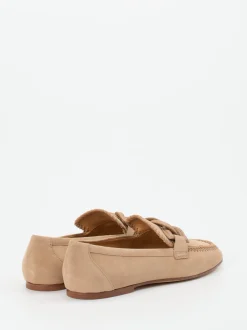 Tod's – Loafer aus Nubukleder in Beigebraun