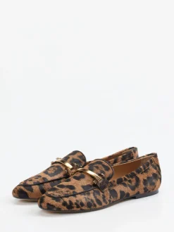 Tod's – Loafer aus Ponyfell in Leoprint
