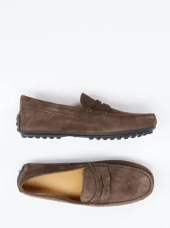 Tod's – Loafer aus Veloursleder in Braun