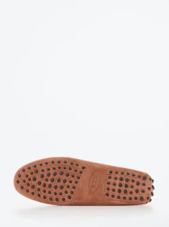 Tod's – Loafer aus Veloursleder in Terrakotta