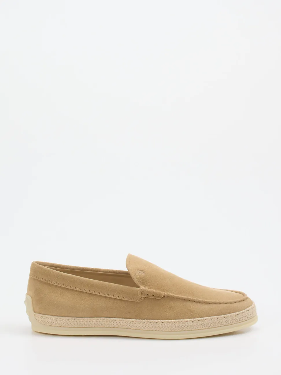 Tod's – Loafer aus Veloursleder in Sandbeige