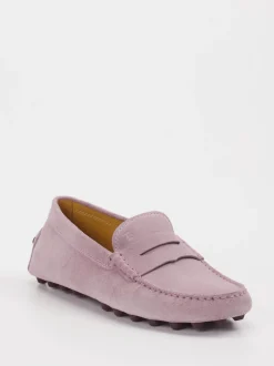 Tod's – Loafer aus Veloursleder in Altrosa