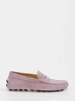 Tod's – Loafer aus Veloursleder in Altrosa