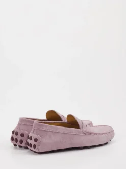 Tod's – Loafer aus Veloursleder in Altrosa
