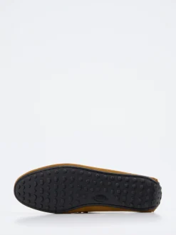 Tod's – Loafer aus Veloursleder Cognacbraun
