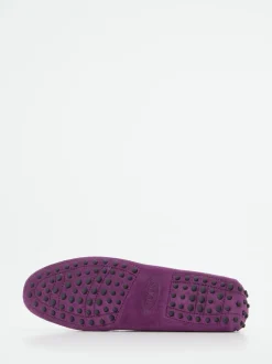 Tod's – Loafer aus Veloursleder in Violett