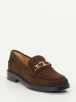 Tod's – Loafer aus Veloursleder Dunkelbraun