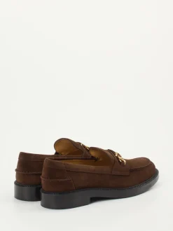 Tod's – Loafer aus Veloursleder Dunkelbraun
