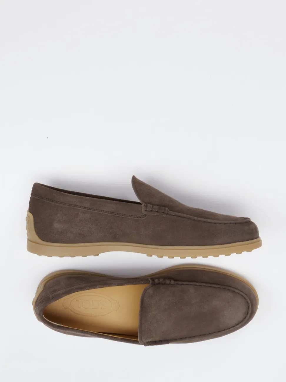 Tod's – Loafer aus Veloursleder in Braun