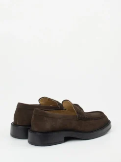 Tod's – Loafer aus Veloursleder Dunkelbraun