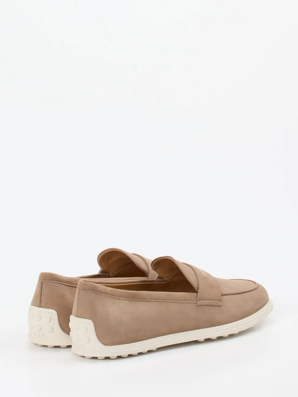 Tod's – Loafer aus Veloursleder Sandbeige