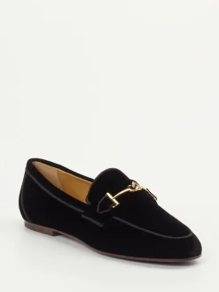 Tod's – Loafer aus Veloursleder Schwarz