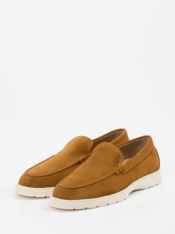 Tod's – Loafer aus Veloursleder cognacbraun