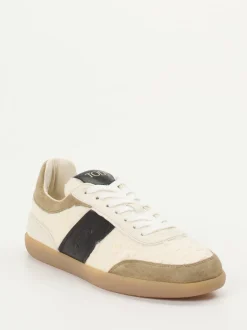 Tod's – Low-Top-Sneaker aus Veloursleder und Teddytextil