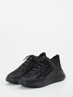 Tod's – Mid-Top Sneaker aus Textil in Schwarz
