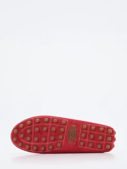 Tod's – Mokassin aus Veloursleder tomatenrot
