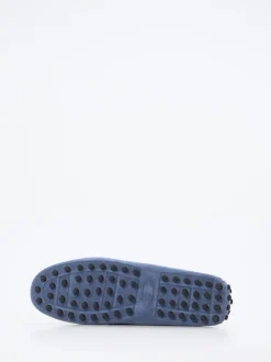 Tod's – Mokassin aus Veloursleder jeansblau