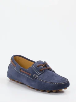 Tod's – Mokassin aus Veloursleder marineblau