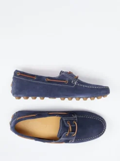Tod's – Mokassin aus Veloursleder marineblau