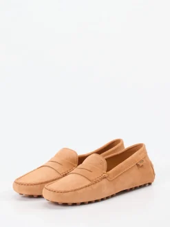 Tod's – Mokassin aus Veloursleder cognacbraun