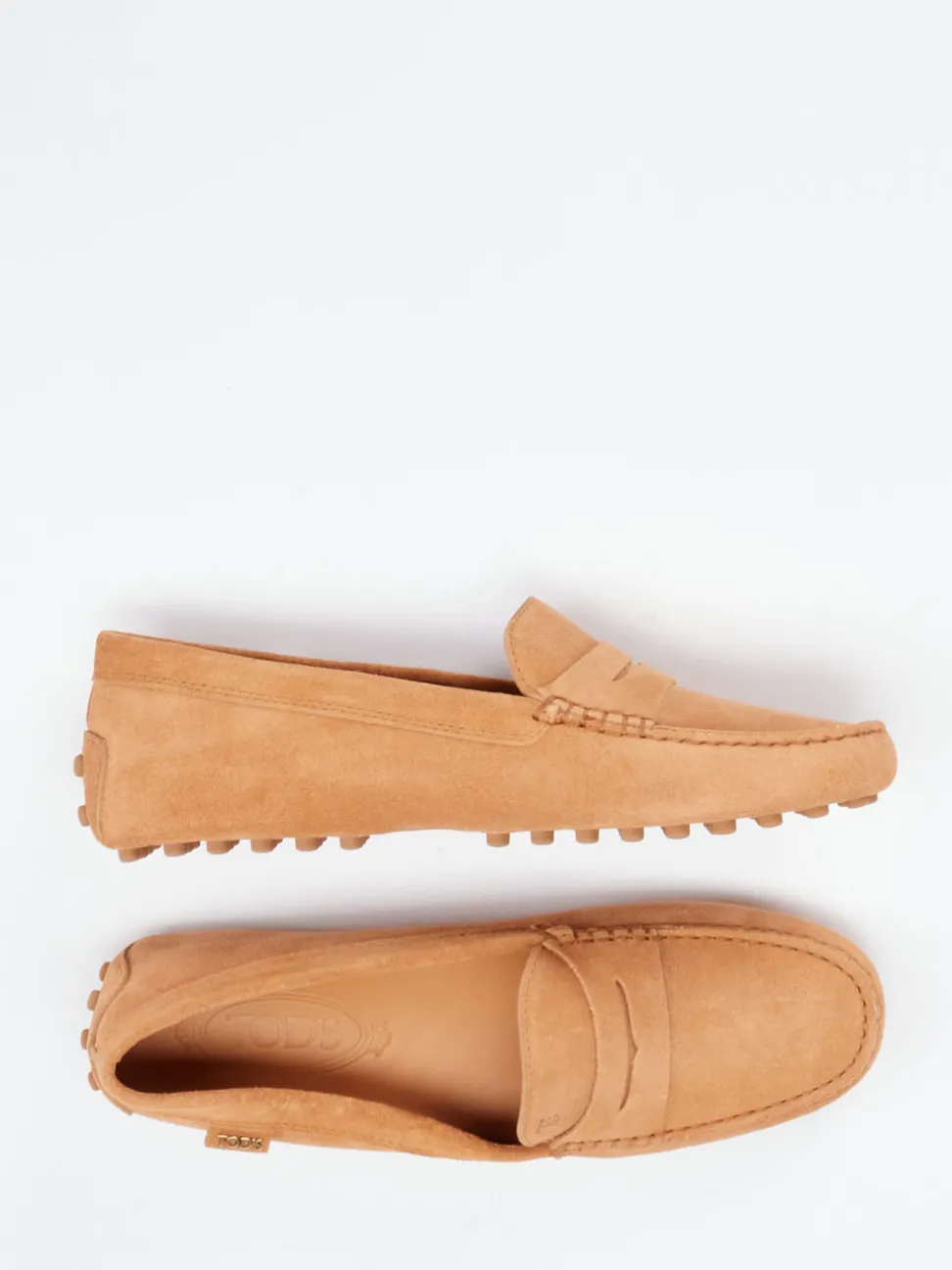 Tod's – Mokassin aus Veloursleder cognacbraun