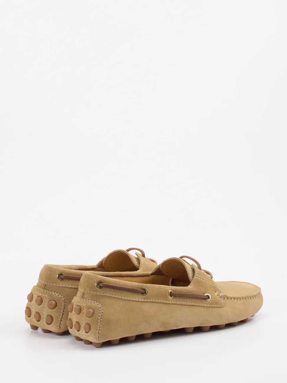 Tod's – Mokassin aus Veloursleder in Beige