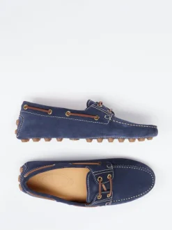 Tod's – Mokassin aus Veloursleder Marineblau
