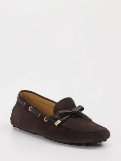 Tod's – Mokassins aus Veloursleder Dunkelbraun