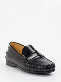 Tod's – Penny Loafer aus Hochglanzleder schwarz