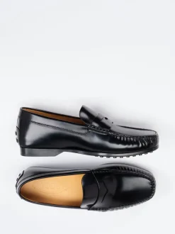 Tod's – Penny Loafer aus Hochglanzleder schwarz