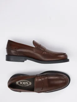 Tod's – Penny Loafer aus Kalbleder in Braun